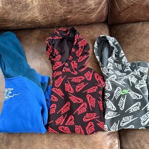 Youth Boy Nike Kids Hoodie Trio - Blue, Red, and Gray- all size YXL